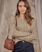 Pull fleuri beige