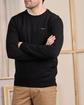 Pull col rond noir