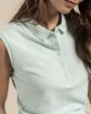 Polo uni sans manches coton