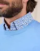 Pull chemise Gérald bleu