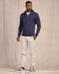 Sweat uni col camionneur bleu Sweat uni col camionneur bleu