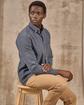 Chemise unie bleu
