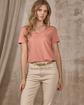 T-shirt col V orange T-shirt col V orange