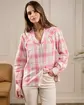 Chemise à carreaux rose