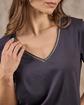 T-shirt col V bleu T-shirt col V bleu