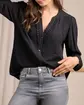 Blouse détail lurex noir