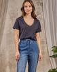 T-shirt col V bleu T-shirt col V bleu