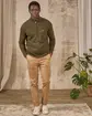 Cardigan zippé col montant vert Cardigan zippé col montant vert