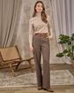 Pantalon pied-de-poule beige Pantalon pied-de-poule beige