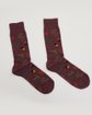Chaussettes à motifs feuillages rouge Chaussettes à motifs feuillages rouge
