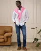 Chemise oxford patch rose