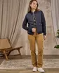 Cardigan bi-matières