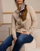 Cardigan zippé beige