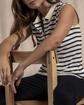 Polo sans manches marinière Polo sans manches marinière