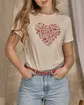 T-shirt cœur fleuri