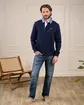 Pull col jean Gaston bleu