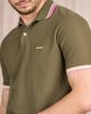 Polo à contraste vert