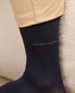 Chaussettes unies en bambou bleu Chaussettes unies en bambou bleu