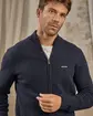 Cardigan à col camionneur bleu Cardigan à col camionneur bleu