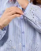Chemise broderies Gillia bleu
