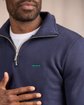 Sweat uni col camionneur bleu Sweat uni col camionneur bleu