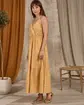 Robe longue imprimée jaune Robe longue imprimée jaune