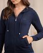 Cardigan zippé bleu