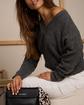 Pull col v gris