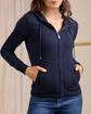 Cardigan zippé bleu