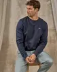 Sweat col rond bleu