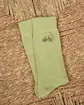 Chaussettes broderie vélo vert