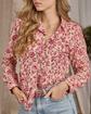 Chemise imprimée rose