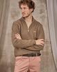 Pull col camionneur beige