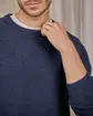 Pull point grain de riz bleu