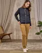 Cardigan bi-matières