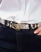 Ceinture motif python Glenda beige