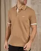 Polo bicolore beige