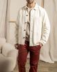 Veste peintre unie broderie 3 vaches en coton Veste peintre unie broderie 3 vaches en coton
