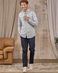 Chemise motifs feuillages bleu Chemise motifs feuillages bleu
