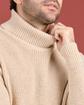 Pull col roulé blanc