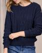 Pull torsadé bleu