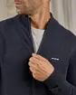 Cardigan à col camionneur bleu Cardigan à col camionneur bleu