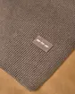 Écharpe unie en tricot beige