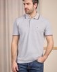 Polo logo badge gris
