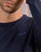 Pull col rond bleu