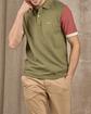 Polo color block vert
