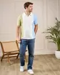 Polo colorblock Garret blanc