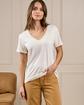 T-shirt col V blanc