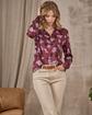 Chemise à fleurs Edith rouge Chemise à fleurs Edith rouge