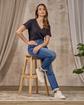 T-shirt col V bleu T-shirt col V bleu